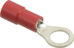 Thomas & Betts - 22-16 AWG Partially Insulated Crimp Connection Circular Ring Terminal - #10 Stud, 0.858" OAL x 0.315" Wide, Tin Plated Copper Contact - Americas Tooling