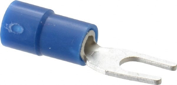 Thomas & Betts - #6 Stud, 16 to 14 AWG Compatible, Partially Insulated, Crimp Connection, Standard Fork Terminal - Americas Tooling