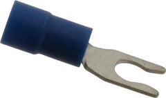 Thomas & Betts - #6 Stud, 16 to 14 AWG Compatible, Partially Insulated, Crimp Connection, Locking Fork Terminal - Americas Tooling