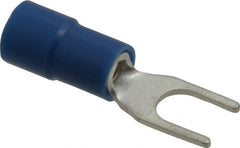 Thomas & Betts - #8 Stud, 16 to 14 AWG Compatible, Partially Insulated, Crimp Connection, Standard Fork Terminal - Americas Tooling