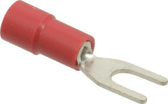 Thomas & Betts - #6 Stud, 22 to 16 AWG Compatible, Partially Insulated, Crimp Connection, Standard Fork Terminal - Americas Tooling