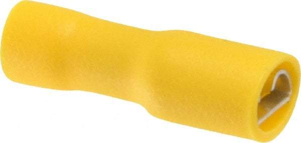 Thomas & Betts - 12 to 10 AWG, Vinyl, Fully Insulated, Female Wire Disconnect - 1/4 Inch Wide Tab, Yellow, RoHS Compliant, UL 94 V-0 - Americas Tooling