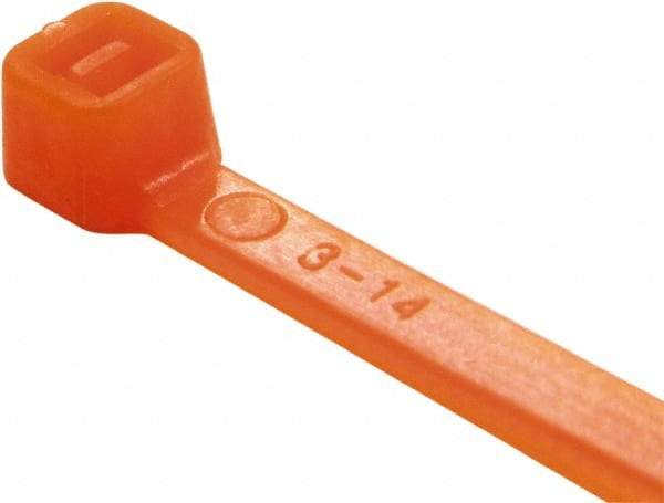 Value Collection - 14.6" Long Orange Nylon Standard Cable Tie - 50 Lb Tensile Strength, 106mm Max Bundle Diam - Americas Tooling