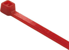 Value Collection - 4" Long Red Nylon Standard Cable Tie - 18 Lb Tensile Strength, 21mm Max Bundle Diam - Americas Tooling