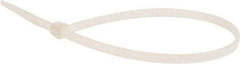 Value Collection - 8" Long Natural (Color) Nylon Standard Cable Tie - 40 Lb Tensile Strength, 54mm Max Bundle Diam - Americas Tooling