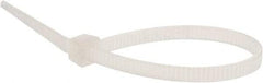 Value Collection - 4" Long Natural (Color) Nylon Standard Cable Tie - 18 Lb Tensile Strength, 21mm Max Bundle Diam - Americas Tooling