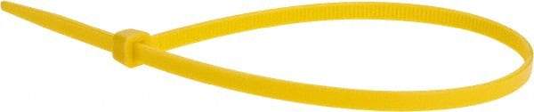 Value Collection - 11" Long Yellow Nylon Standard Cable Tie - 50 Lb Tensile Strength, 81mm Max Bundle Diam - Americas Tooling