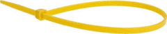 Value Collection - 11" Long Yellow Nylon Standard Cable Tie - 50 Lb Tensile Strength, 81mm Max Bundle Diam - Americas Tooling