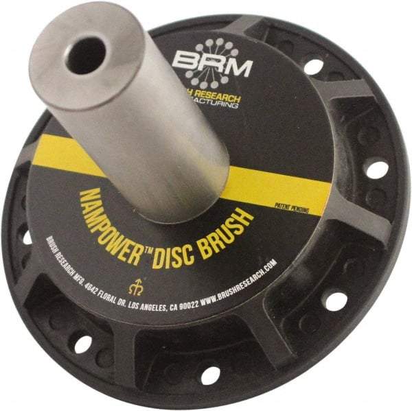 Brush Research Mfg. - 31/32" Arbor Hole to 0.968" Shank Diam Standard Collet - For 4, 5 & 6" NamPower Disc Brushes, Attached Spindle, Flow Through Spindle - Americas Tooling