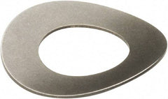 Associated Spring Raymond - 1/4" Bolt, Grade 301 Stainless Steel, Uncoated Curved Disc Spring - 0.052" High, 0.0185" Thick - Americas Tooling