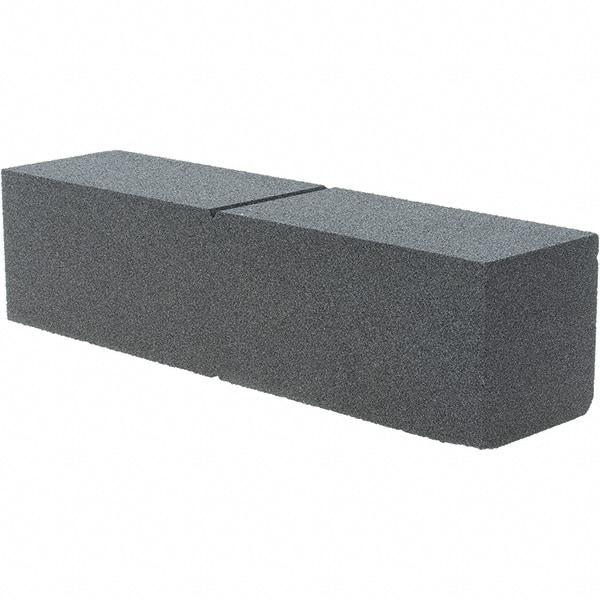 Made in USA - 80 Grit Silicon Carbide Rectangular Roughing Stone - Hard Grade, 2" Wide x 8" Long x 2" Thick - Americas Tooling