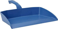 Vikan - 12-1/2" Wide Handheld Dustpan - Plastic Body, 4-1/2" Handle, Blue - Americas Tooling