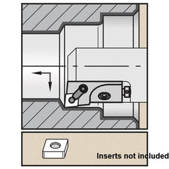Kennametal - Series Kenloc, Left Hand, MCLN Toolholder Compatibility, CN.. Insert Compatibility, Indexable Turning Cartridge - Pin & Clamp Holding Method, 70mm OAL x 18mm OAW x 24.75mm OAH - Americas Tooling