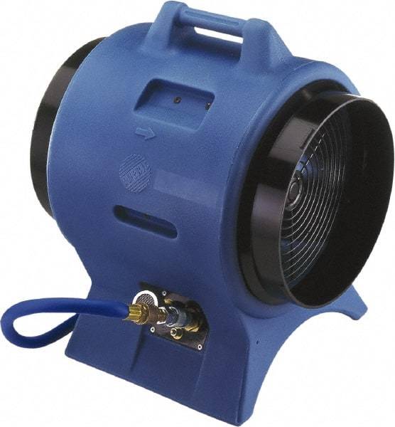 Schaefer Ventilation Equipment - 12" Inlet, Pneumatic Ventilation Fan - 1.5 hp, 2,063 CFM, Explosion Proof, 220 Max Voltage Rating - Americas Tooling