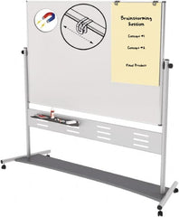 MasterVision - 48" High x 72" Wide Gold Ultra Enameled Steel Magnetic Marker Board - Aluminum Frame, 78-1/2" Deep - Americas Tooling