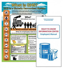 NMC - GHS General Safety & Accident Prevention Training Kit - English, 18" Wide x 24" High, White Background, Includes What is GHS Poster & Booklets - Americas Tooling