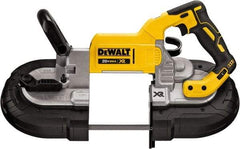 DeWALT - 20 Volt, 44-7/8" Blade, 490 SFPM Cordless Portable Bandsaw - 4-3/4" (Round) & 5" x 4-3/4" (Rectangle) Cutting Capacity, Lithium-Ion Battery Not Included - Americas Tooling