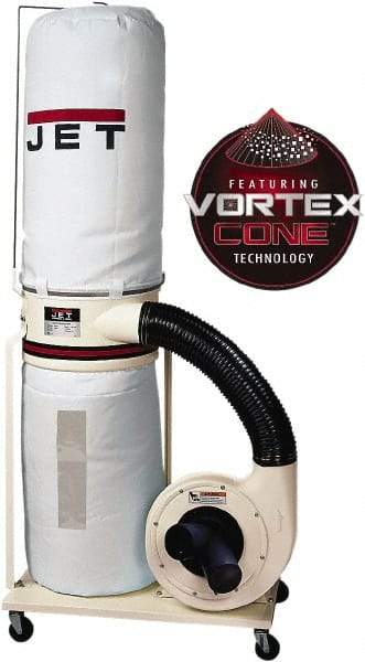 Jet - 5µm, Portable Dust Collector - 1,100 CFM Air Flow - Americas Tooling