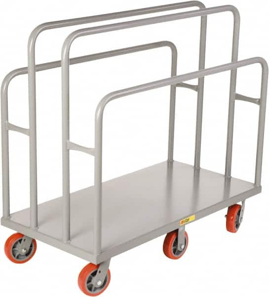 Little Giant - 3,600 Lb Capacity Steel Lumber & Panel Cart - Steel Deck, 30" OAW, Polyurethane Casters - Americas Tooling
