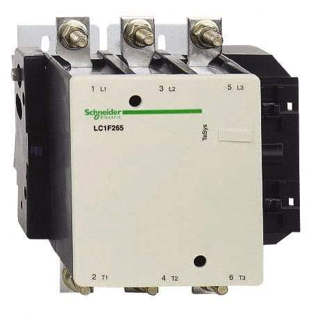 Schneider Electric - 3 Pole, 265 Amp at 440 VAC and 350 Amp at 440 VAC, Nonreversible IEC Contactor - Bureau Veritas, CCC, CSA, DNV, EN/IEC 60947-1, EN/IEC 60947-4-1, GL, JEM 1038, LROS, RINA, RMRoS, RoHS Compliant, UL Listed - Americas Tooling