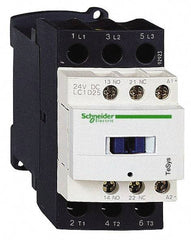 Schneider Electric - 3 Pole, 24 Coil VAC at 50/60 Hz, 25 Amp at 440 VAC and 40 Amp at 440 VAC, Nonreversible IEC Contactor - 1 Phase hp: 2 at 115 VAC, 3 at 230/240 VAC, 3 Phase hp: 15 at 460/480 VAC, 20 at 575/600 VAC, 5 at 200/208 VAC, 7.5 at 230/240 VAC - Americas Tooling