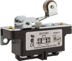 Square D - DPDT, 2NC/2NO, 600 Volt Screw Terminal, Roller Plunger Actuator, General Purpose Limit Switch - 1 NEMA Rating, IP20 IPR Rating, Bracket Mount, 1/2 Lb. Operating Force - Americas Tooling