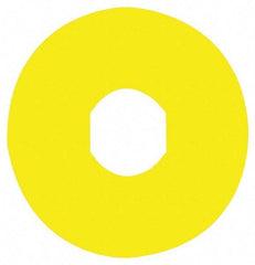 Schneider Electric - Round, Legend Plate - Blank - Yellow Background, 90mm Overall Diameter - Americas Tooling