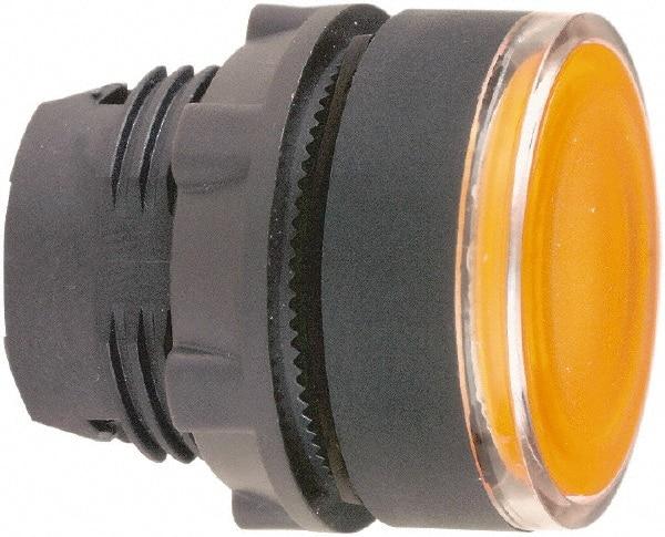 Schneider Electric - 22mm Mount Hole, Flush, Pushbutton Switch Only - Round, Orange Pushbutton, Illuminated, Momentary (MO) - Americas Tooling