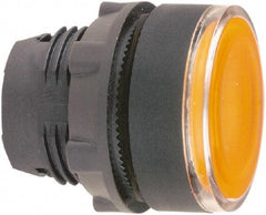 Schneider Electric - 22mm Mount Hole, Flush, Pushbutton Switch Only - Round, Yellow Pushbutton, Illuminated, Momentary (MO) - Americas Tooling