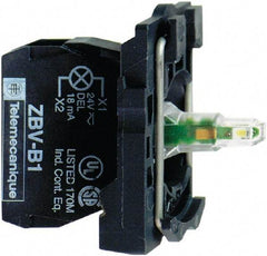 Schneider Electric - 110-120 V Green Lens LED Indicating Light - Screw Clamp Connector, Vibration Resistant - Americas Tooling