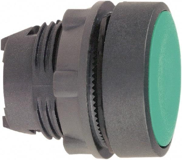 Schneider Electric - 22mm Mount Hole, Flush, Pushbutton Switch Only - Round, Green Pushbutton, Nonilluminated, Momentary (MO) - Americas Tooling