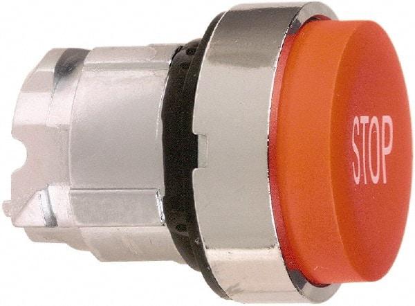 Schneider Electric - 22mm Mount Hole, Extended Straight, Pushbutton Switch Only - Round, Red Pushbutton, Nonilluminated, Momentary (MO) - Americas Tooling