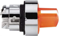 Schneider Electric - 22mm Mount Hole, 3 Position, Handle Operated, Selector Switch - Orange, Momentary (MO), Illuminated, Shock, Vibration and Water Resistant - Americas Tooling