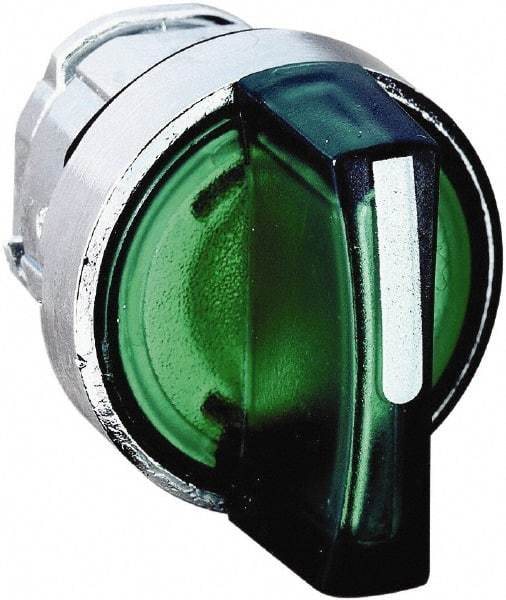 Schneider Electric - 22mm Mount Hole, 2 Position, Handle Operated, Selector Switch - Green, Maintained (MA), Illuminated, Shock, Vibration and Water Resistant - Americas Tooling