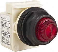 Schneider Electric - 120 V Red Lens LED Indicating Light - Round Lens, Screw Clamp Connector, Corrosion Resistant, Dust Resistant, Oil Resistant - Americas Tooling