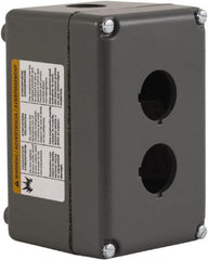 Schneider Electric - 2 Hole, 30mm Hole Diameter, Aluminum Pushbutton Switch Enclosure - 1, 3, 4, 6, 12, 13 NEMA Rated - Americas Tooling