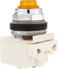 Schneider Electric - 28 V Amber Lens Indicating Light - Screw Clamp Connector - Americas Tooling