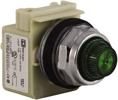 Schneider Electric - 120 VAC Green Lens Indicating Light - Screw Clamp Connector - Americas Tooling