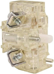 Schneider Electric - 10 Amp, Electrical Switch Contact Block - 600 Volt, Screw and Solder Terminal, 30mm Hole - Americas Tooling