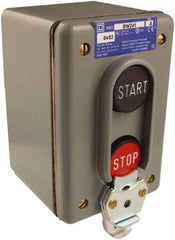 Schneider Electric - 2 Operator, Projecting Pushbutton Control Station - Start, Stop (Legend), Momentary Switch, NO/NC Contact, NEMA 4 - Americas Tooling