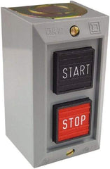 Schneider Electric - 2 Operator, Projecting Pushbutton Control Station - Start, Stop (Legend), Momentary Switch, NO/NC Contact, NEMA 1 - Americas Tooling