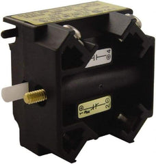 Schneider Electric - NO/NC, Multiple Amp Levels, Electrical Switch Contact Block - 125 VDC at 0.55 Amp and 240 VAC at 3 Amp, Screw Terminal, For Use with Harmony 9001K - Americas Tooling