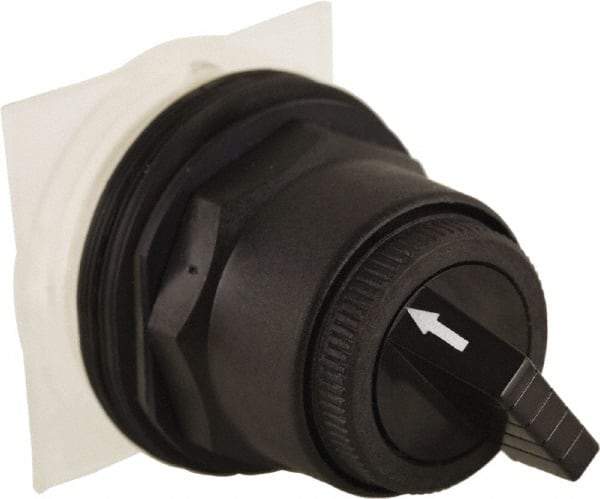 Schneider Electric - 30mm Mount Hole, 2 Position, Knob and Pushbutton Operated, Selector Switch Only - Black, Maintained (MA), without Contact Blocks, Anticorrosive, Weatherproof, Dust and Oil Resistant - Americas Tooling