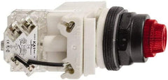 Schneider Electric - 120 V Red Lens LED Press-to-Test Indicating Light - Octagonal Lens, Screw Clamp Connector, Vibration Resistant - Americas Tooling