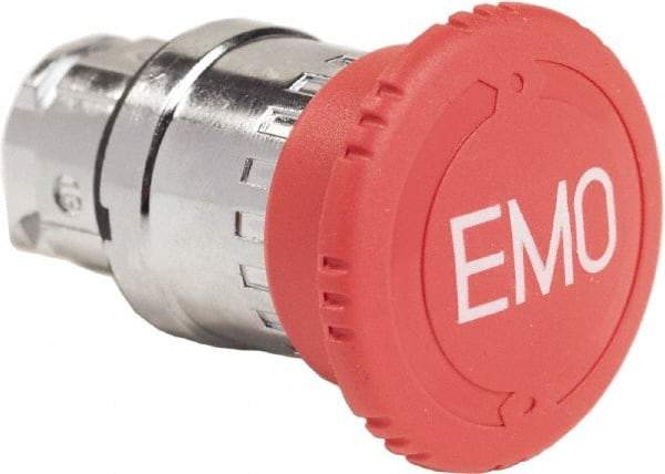 Schneider Electric - Extended Mushroom Head Pushbutton Switch Head - Red, Round Button, Nonilluminated - Americas Tooling