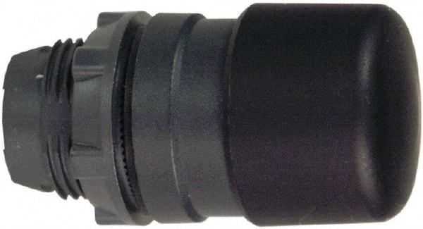 Schneider Electric - 22mm Mount Hole, Extended Mushroom Head, Pushbutton Switch Only - Round, Black Pushbutton, Nonilluminated, Momentary (MO) - Americas Tooling