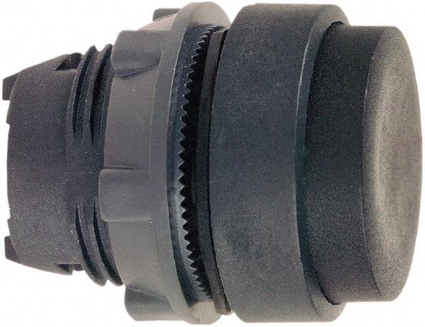 Schneider Electric - 22mm Mount Hole, Extended Straight, Pushbutton Switch Only - Round, Black Pushbutton, Nonilluminated, Momentary (MO) - Americas Tooling