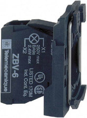 Schneider Electric - 24 VAC/VDC at 50/60 Hz Blue Lens LED Indicating Light - Screw Clamp Connector, Electromagnetic Field Resistant, Electrostatic Discharge Resistant, Vibration Resistant - Americas Tooling