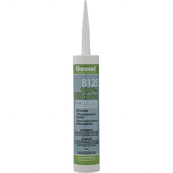 Geocel - 10.3 oz Tube White Silicone Cure Sealant - Outdoor - Americas Tooling