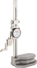 SPI - 6" Stainless Steel Dial Height Gage - 0.001" Graduation, Accurate to 0.001", Dial Display - Americas Tooling